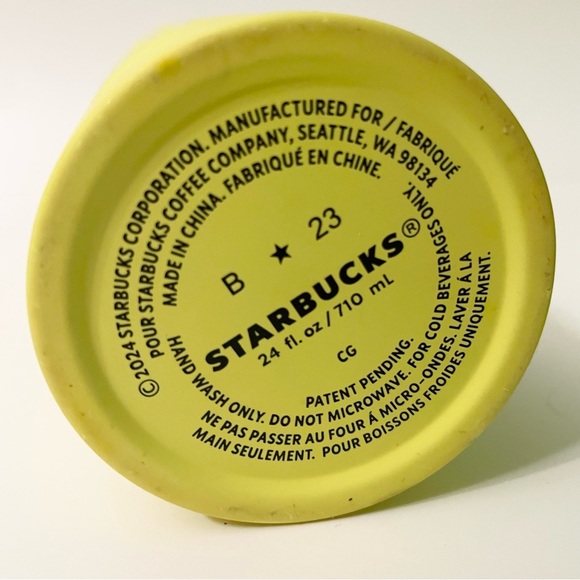 Starbucks 2024 Winter Angular Neon Yellow Stainless Steel Tumbler - Picture 11 of 16